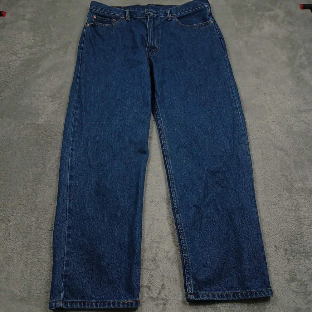 Levis 550 Jeans‎ Mens 36x30 Blue Denim Distressed Relaxed Fit Pockets Casual